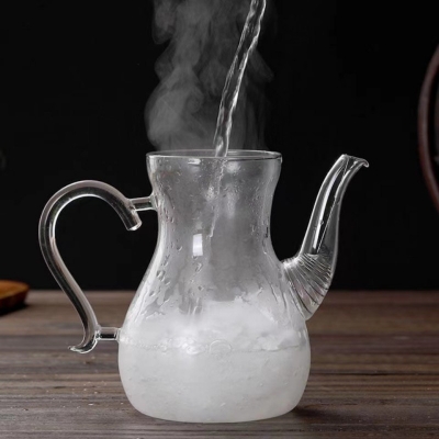Picture of 1 pcs Serving Tea Pot Fragrant Tea Heat Resistant 1L Gooseneck Clear Glass Tea Pot | Teapots | Dinnerware & Serving Dishes | Kitchen, Dining