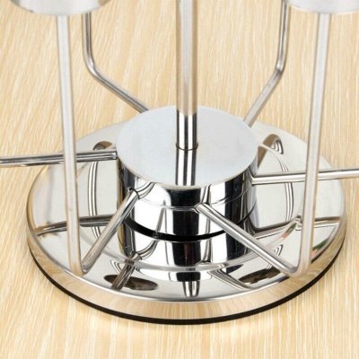 Picture of Rotating Cup Mug Glass Holder Rack Stainless Steel 6 Cups Drying Rack Stand Made Stainless Steel-Silver