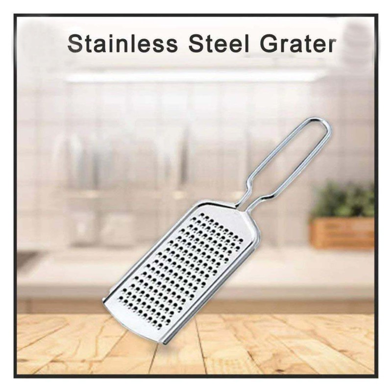Picture of Multifunctional Stainless Steel Rectangular Cheese Grater Chocolate Lemon Fruit Peeler Durable Kitchen Gadget-Silver