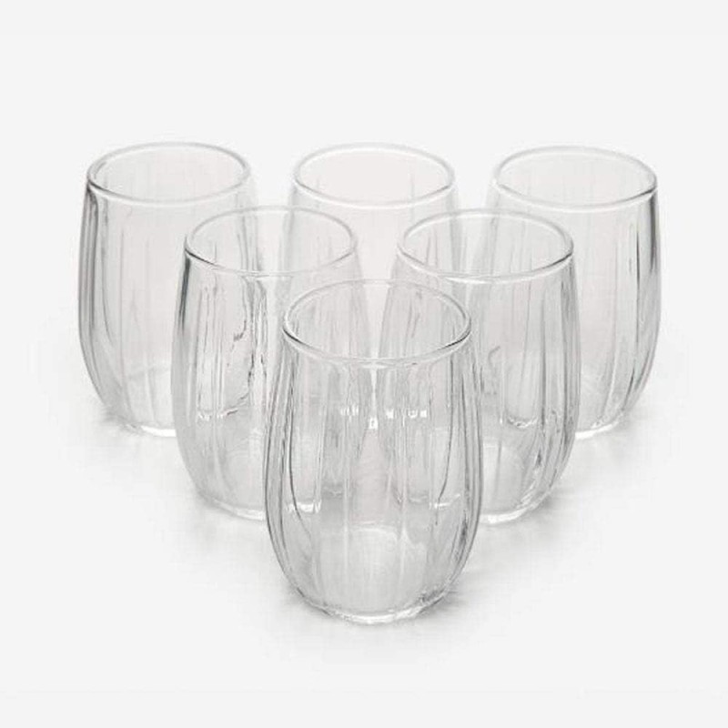 Picture of 380ML Round Soda Lime Glass Cups - Lightweight, Dishwasher Safe, Set of 6 Clear Glasses with a Timeless Classic Look
