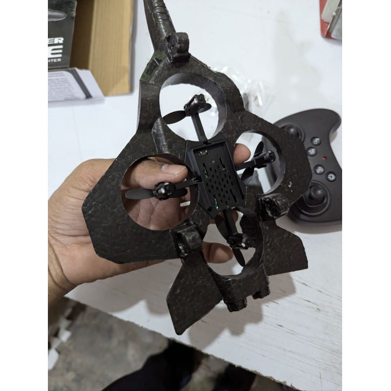 Picture of Buy high-quality Starfighter Remote Control Drone Plane with 2.4GHz technology, lightweight EPP foam material, stable altitude hold, 360-degree flip stunts, and rechargeable battery for kids and beginners seeking outdoor flying adventure today.