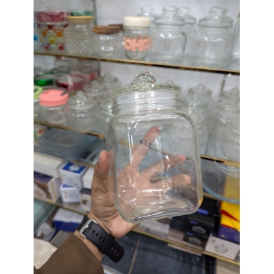 Picture of Airtight Corsica Essentials Glass Storage Jar 1.5L with Clear Lid for Kitchen Pantry Organization of Granola Cereal Oats and Dry Snacks Featuring Durable Transparent Glass Design for Freshness and Easy Identification.