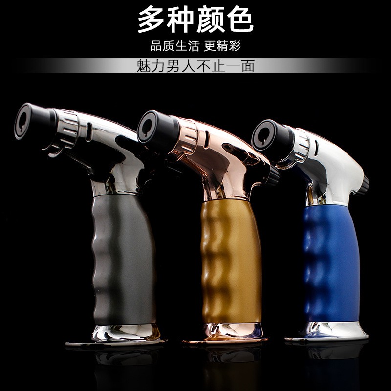 Picture of Refillable Metal Micro Butane Jet Torch Lighter for Camping Travel Parties Charged Gas Style Packed