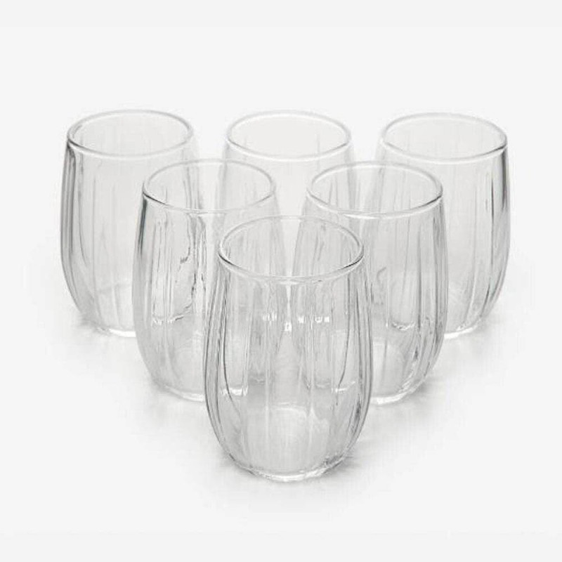 Picture of 380ML Soda Lime Glass Cup Set - Dishwasher Safe, Lightweight, Classic Style, 6 Pcs, Round Clear Glass with 380ml Capacity