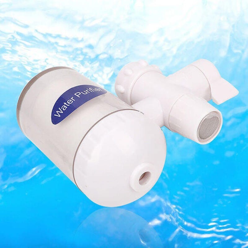 Picture of Ceramic Cartridge Mini Water Filter – Compact Water Purifier for Kitchen & Dining – Washable and Reusable Tap Filter – White – Ensures Clean Drinking Water for Family
