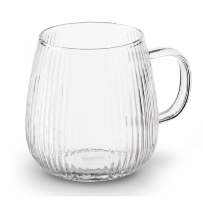 Picture of Set of 6 Lightweight Borosilicate Glass Mugs - Scratch-Resistant, 380 ML Microwave-Safe Round Glass Cups for Tea, Coffee, Milk, Hot or Cold Beverages - Clear and Durable Design