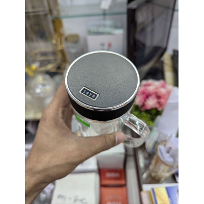 Picture of Premium Double Wall Borosilicate Glass Tea Infuser Bottle for Office and Home Use, Heat Resistant Leakproof Glass Water Bottle with Stainless Steel Strainer, Perfect for Brewing Loose Leaf Tea and Coffee.
