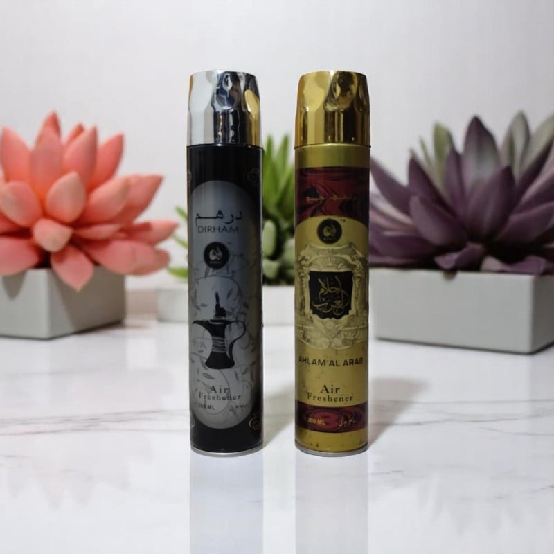 Picture of Hadia 3pcs Oud Ahlam Dirham Arabic Air Freshener Combo – 300ml Bottles for Home & Office