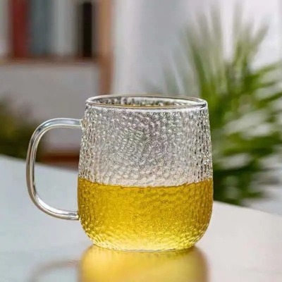 Picture of Premium Borosilicate Glass Mug - Clear Round Shape, Scratch-Resistant, Lightweight, 380 ML, Microwave Safe - Set of 6 Mugs for Tea, Coffee, Milk, Hot & Cold Drinks
