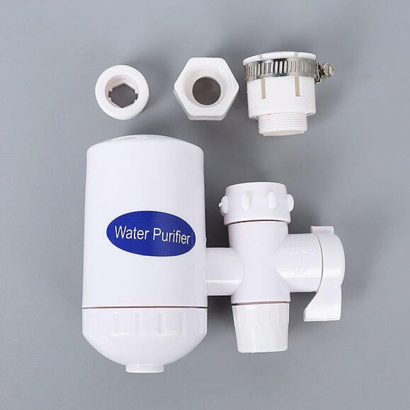 Picture of Ceramic Cartridge Mini Water Filter – Compact Water Purifier for Kitchen & Dining – Washable and Reusable Tap Filter – White – Ensures Clean Drinking Water for Family