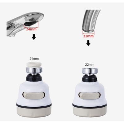 Picture of 360° Rotatable Faucet Sprayer Head – Water Saving Kitchen Tap Attachment – Anti-Splash Shower Diffuser – Adjustable Stream Modes – Easy to Install Water Filter for Bathroom & Sink