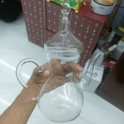 Picture of 1 pcs Serving Tea Pot Fragrant Tea Heat Resistant 1L Gooseneck Clear Glass Tea Pot | Teapots | Dinnerware & Serving Dishes | Kitchen, Dining