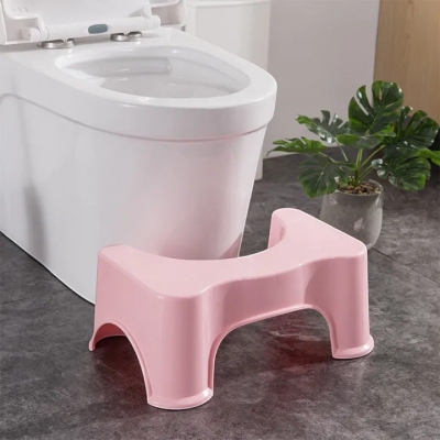 Picture of Ergonomic Plastic Toilet Stool for Better Posture Alleviates Constipation and Bloating with Durable Non-Slip Footrest Design Perfect for Adults Children and Pregnant Women in Modern Bathrooms to Ensure Proper Health Relief.