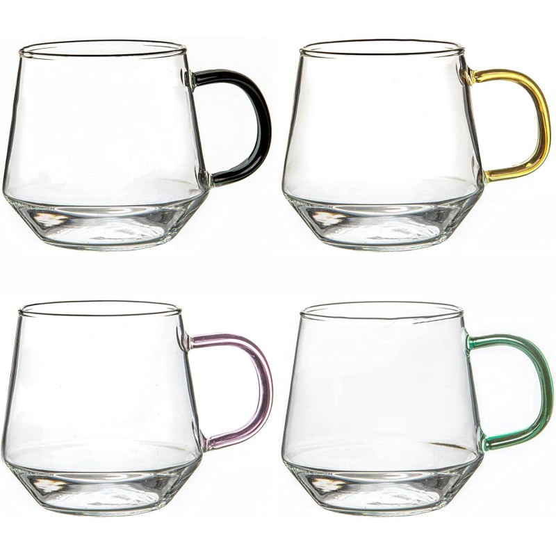 Picture of Transparent Coffee Mug GPB57 Set of 2 - 420ml Borosilicate Glass, Dishwasher Safe, Lightweight, Classic Round Design, Perfect for Coffee, Tea, and Beverages, Elegant Clear Glassware for Daily Use.