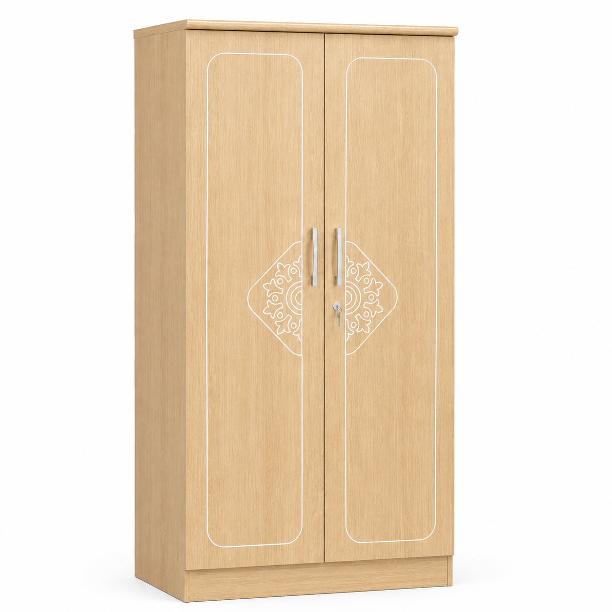 Picture of Timber Furniture Stylish 2 Door Laminated Board Wardrobe