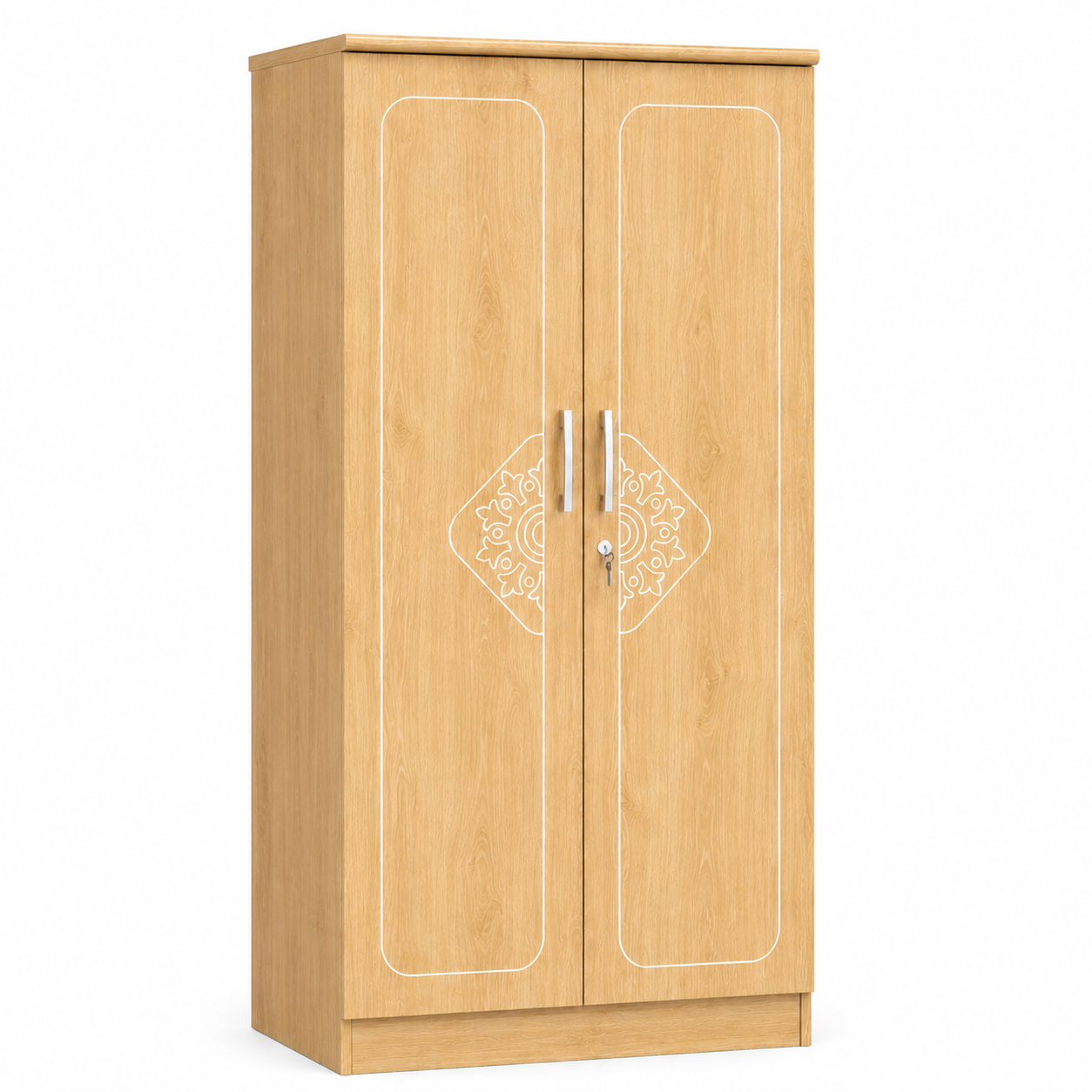 Picture of Timber Furniture Stylish 2 Door Laminated Board Wardrobe