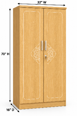 Picture of Timber Furniture Stylish 2 Door Laminated Board Wardrobe
