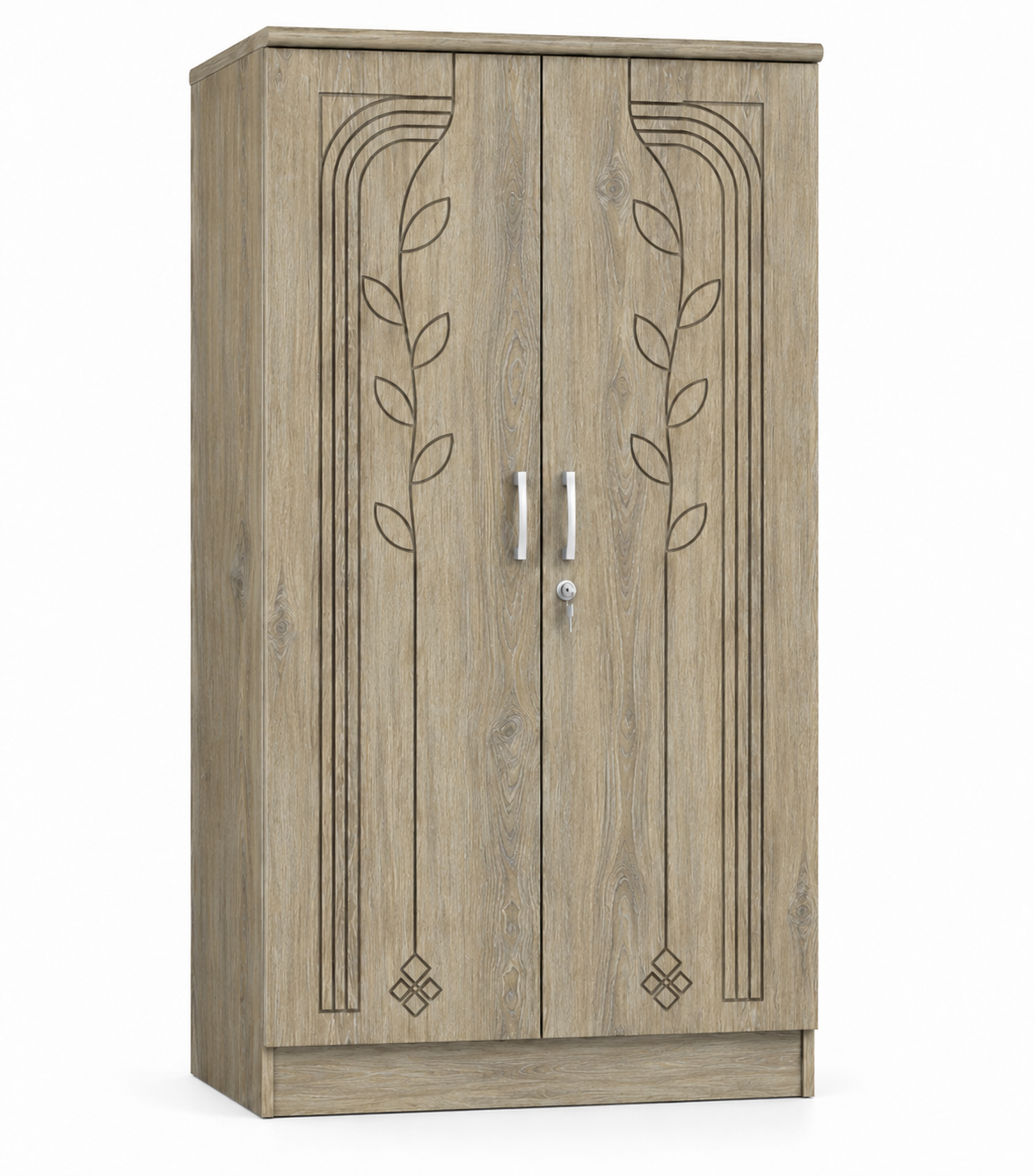 Picture of Timber Furniture Stylish 2 Door Melamine Board Wardrobe