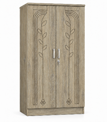 Picture of Timber Furniture Stylish 2 Door Melamine Board Wardrobe
