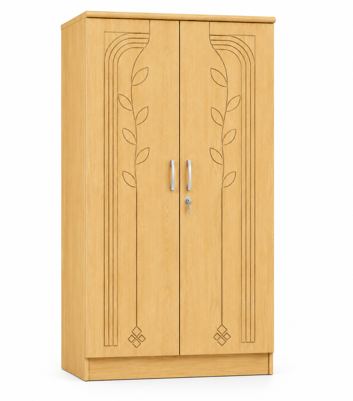 Picture of Timber Furniture Stylish 2 Door Melamine Board Wardrobe