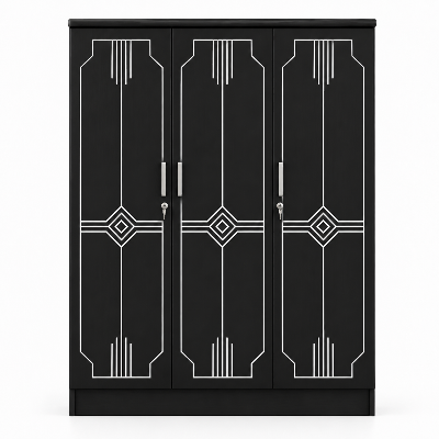 Picture of Timber Furniture Elegant Design Laminated Board 2 Door Wardrobe