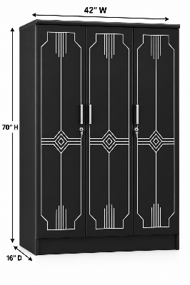 Picture of Timber Furniture Elegant Design Laminated Board 2 Door Wardrobe
