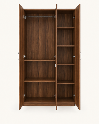 Picture of Timber Furniture Elegant Design Laminated Board 2 Door Wardrobe