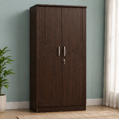 Picture of Timber Furniture Decorative Design 2 Door Melamine Wardrobe