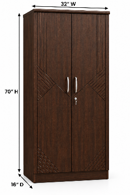 Picture of Timber Furniture Decorative Design 2 Door Melamine Wardrobe