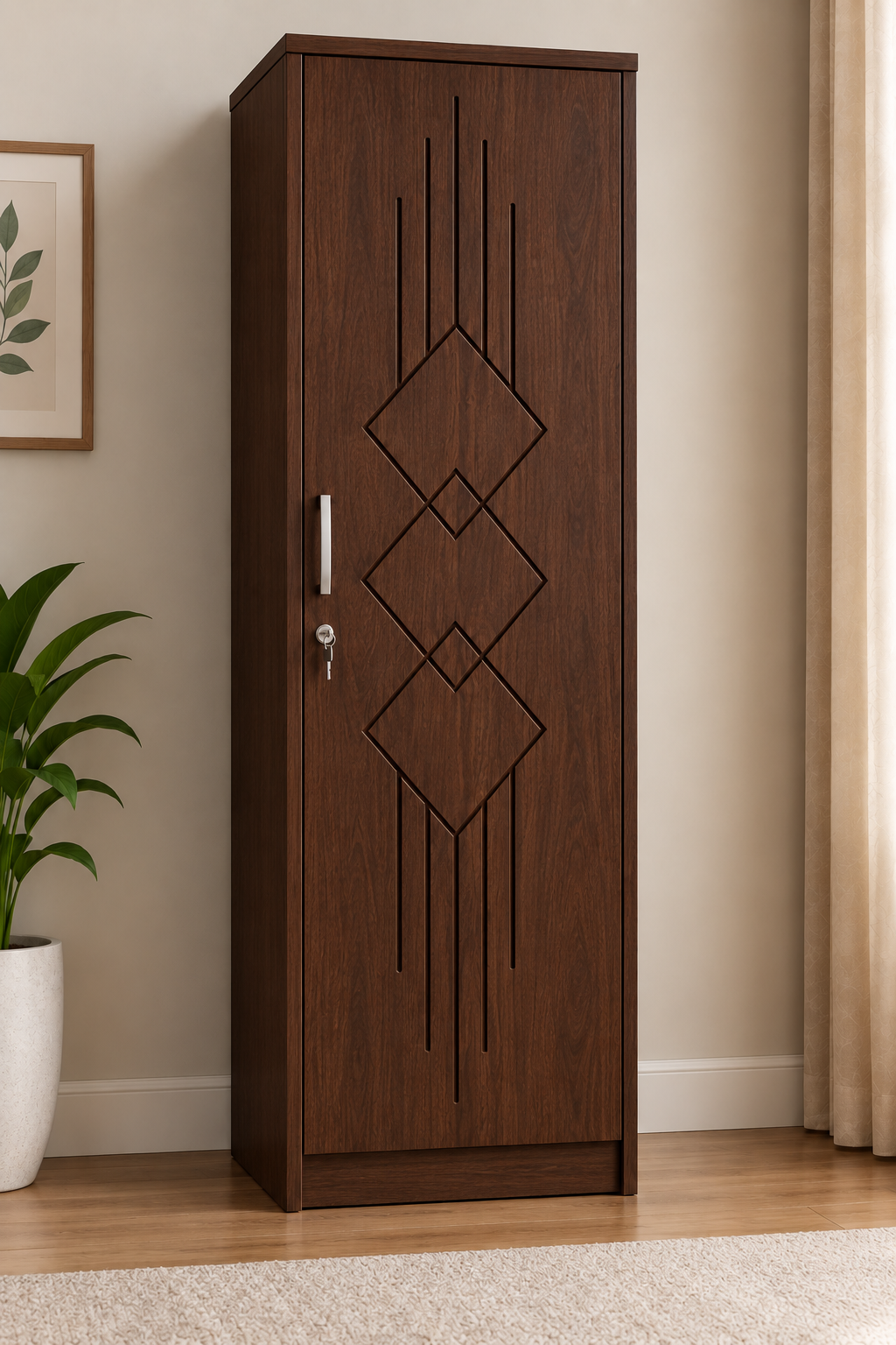 Picture of Timber Furniture Modern Laminated Board 1 Door Wardrobe