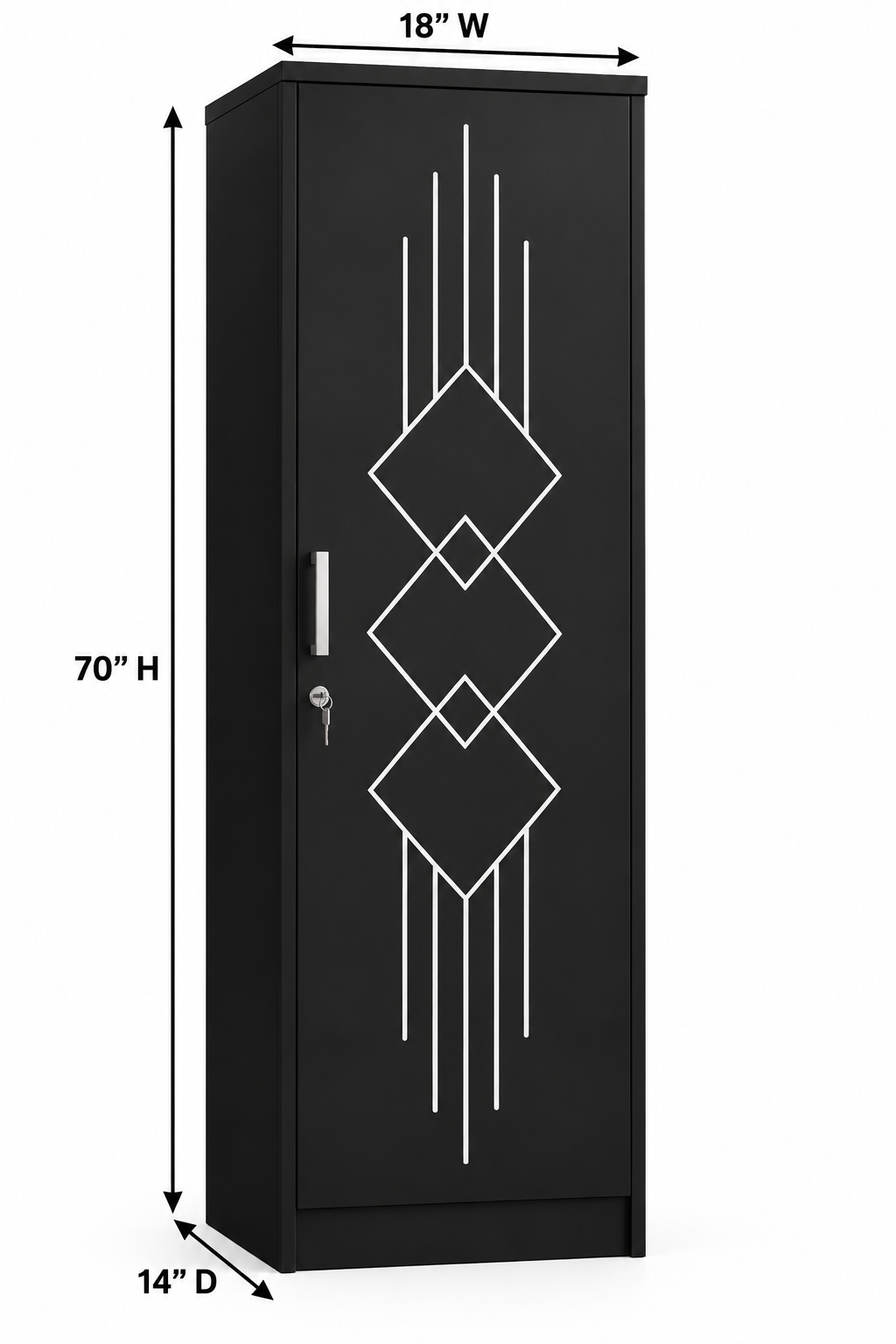 Picture of Timber Furniture Modern Laminated Board 1 Door Wardrobe