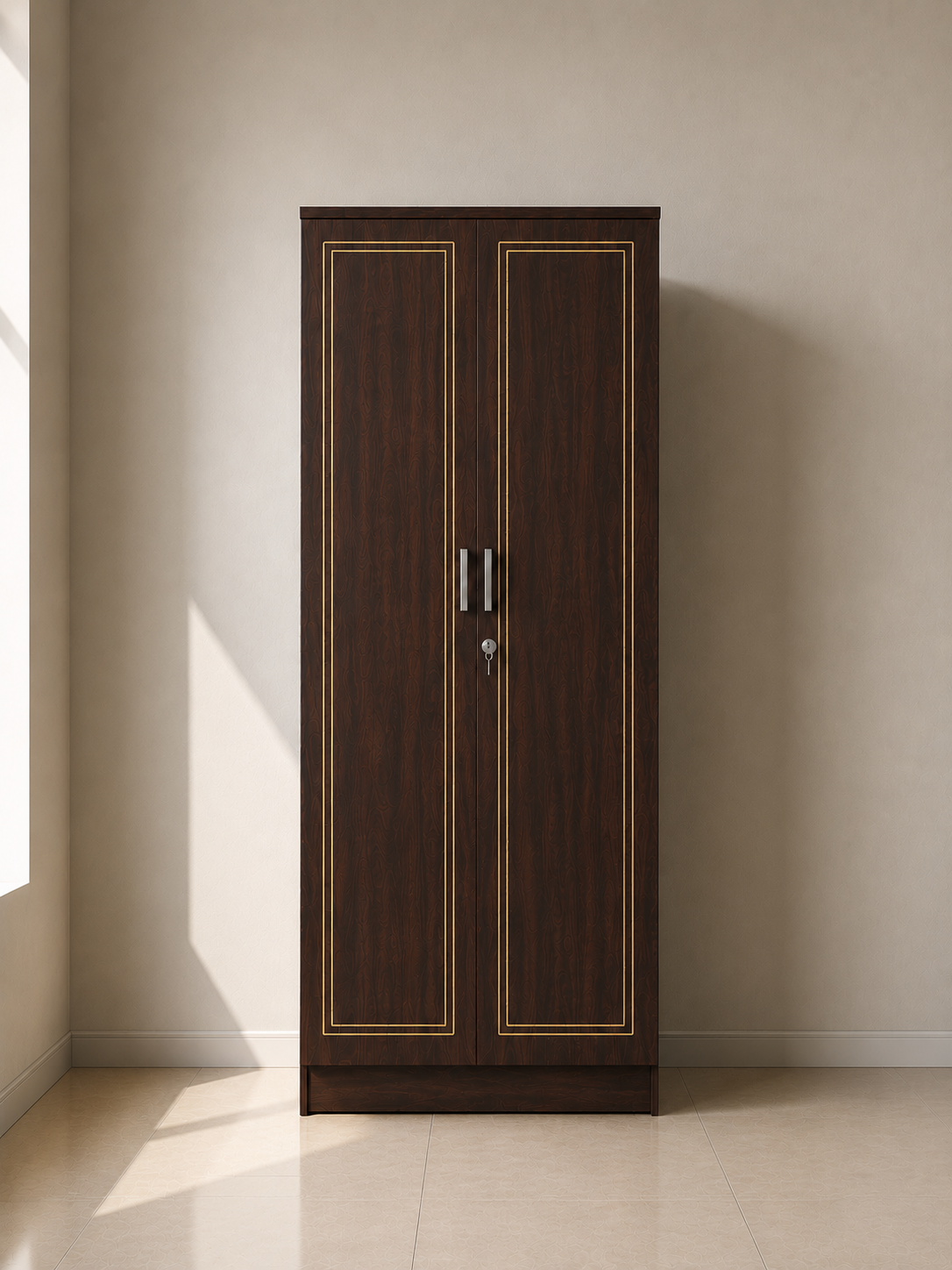 Picture of Timber Furniture Elegant 2 Door Melamine Board Wardrobe