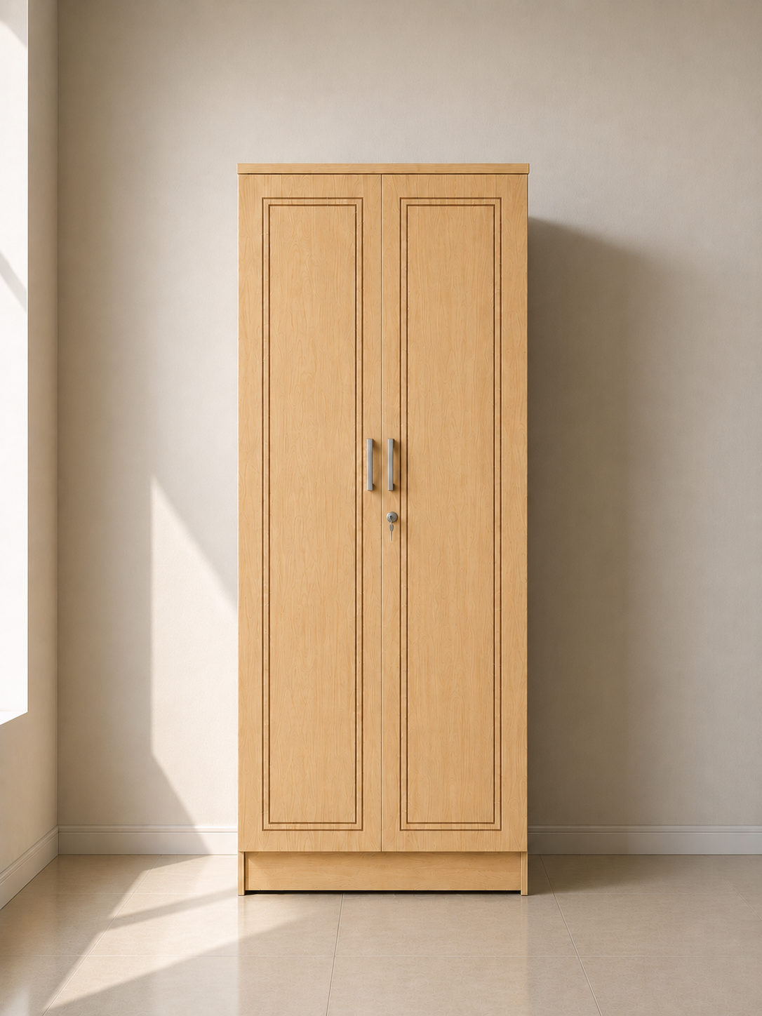 Picture of Timber Furniture Elegant 2 Door Melamine Board Wardrobe