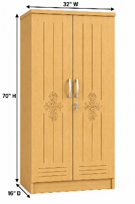 Picture of Timber Furniture Decorative Design Laminated Board 2 Door Wardrobe