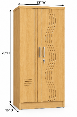 Picture of Timber Furniture Modern Design Laminated Board 2 Door Wardrobe