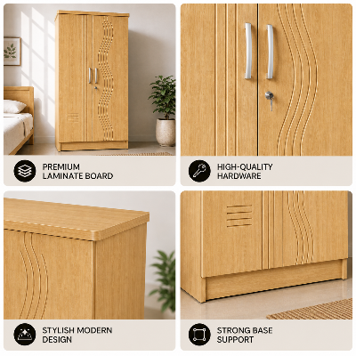 Picture of Timber Furniture Modern Design Laminated Board 2 Door Wardrobe