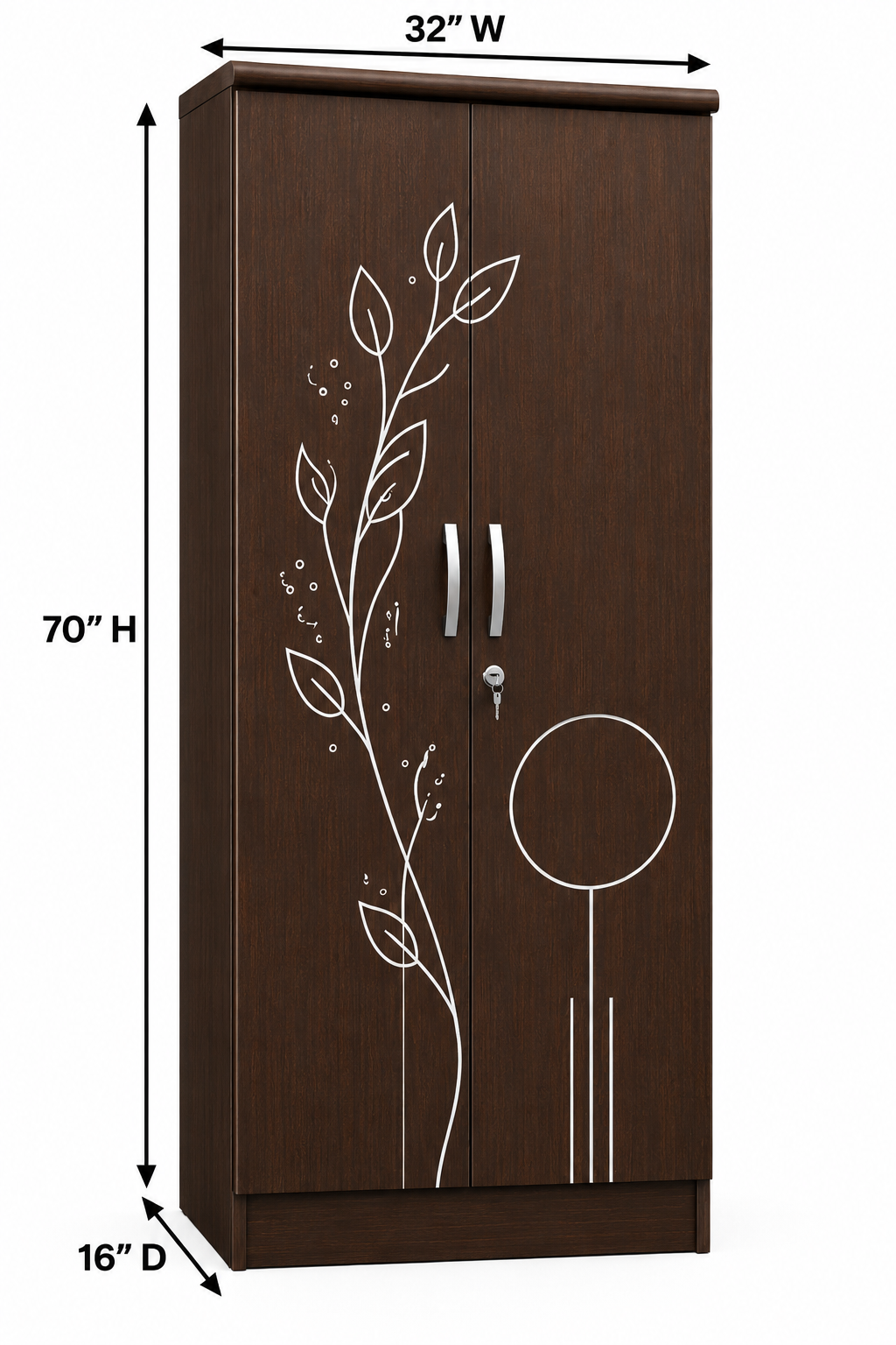 Picture of Timber Furniture Stylish 3 Door Laminated Board Wardrobe