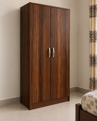 Picture of Timber Furniture Modern Melamine Board 2 Door Wardrobe 24 W × 12 D × 70 H Inches
