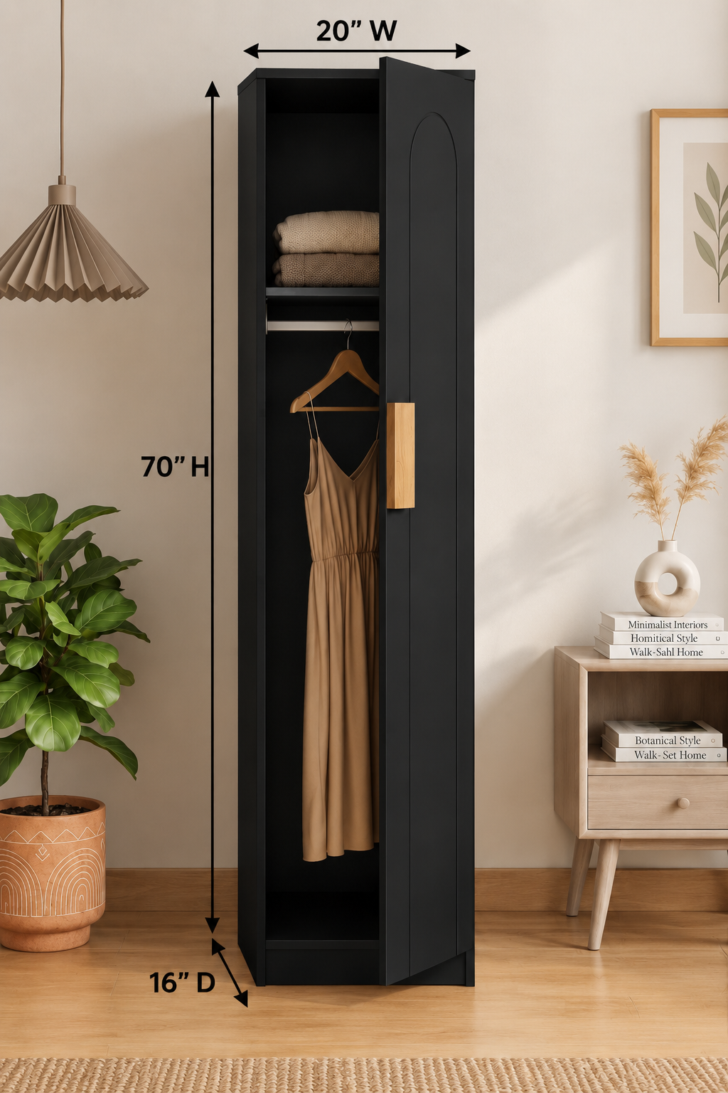 Picture of Timber Furniture Simple Design Laminated Board 1 Door Wardrobe