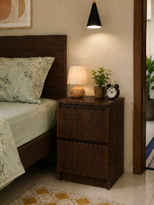 Picture of Timber Furniture Modern Design Melamine Board 2 Drawer Bedside Table