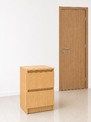 Picture of Timber Furniture Modern Design Melamine Board 2 Drawer Bedside Table