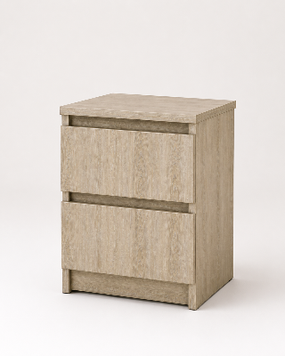 Picture of Timber Furniture Stylish 2 Drawer Laminated Board Nightstand