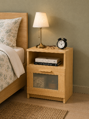 Picture of Timber Furniture Open Shelf Melamine Board Bedside Table