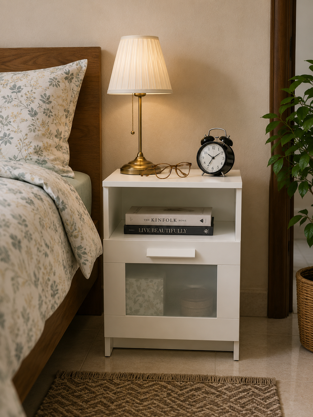 Picture of Timber Furniture Open Shelf Melamine Board Bedside Table