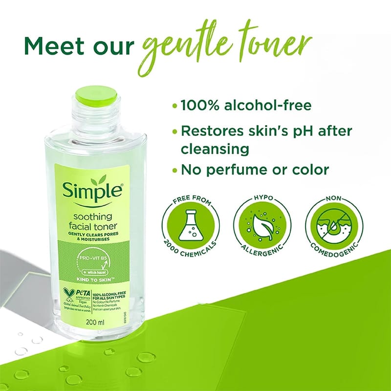 Picture of International UK product Simple Kind To Skin Soothing Facial Toner (200ml)