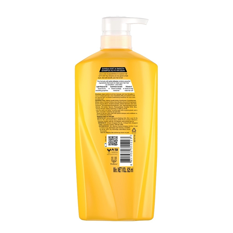 Picture of Thailand Product Sunsilk Soft & Smooth Shampoo Used For Male / Female 625 Ml