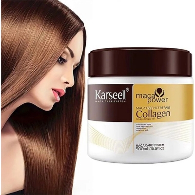 Picture of Karseel Professional Hair Smoothing Collagen Treatment 500ml Organic Argan Oil Hair Mask
