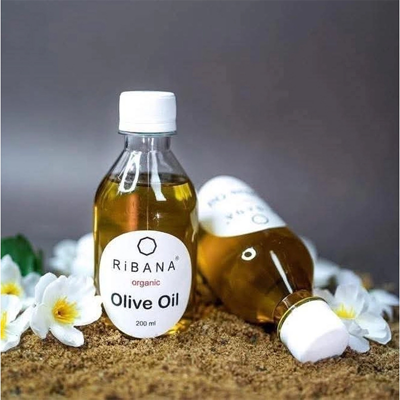 Picture of Ribana Organic Olive Oil 200 Ml Virgin Cold Pressed Hair And Skin Care Certified Kosher Food Grade