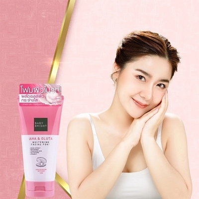 Picture of Baby Bright AHA & Gluta Whitening facial foam Best Face Wash 120ml