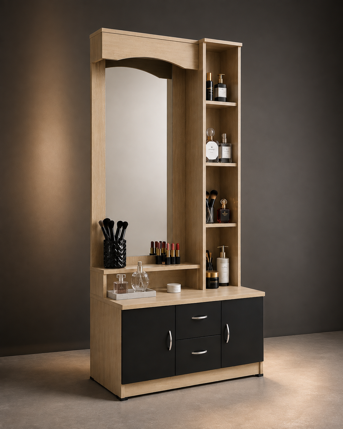 Picture of Timber Furniture Modern Melamine Board Dressing Table with Mirror